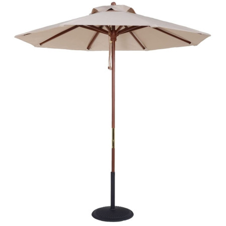 9' Commercial Wood Market Umbrella