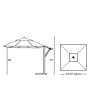 Galtech 897 - 10x10 FT Square Canopy 