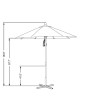 9 FT Octagon Wood Umbrella - Sunbrella