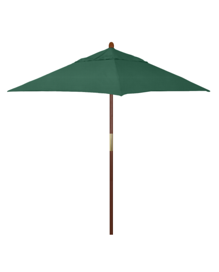 6 FT Square Wood Umbrella - Sunbrella
