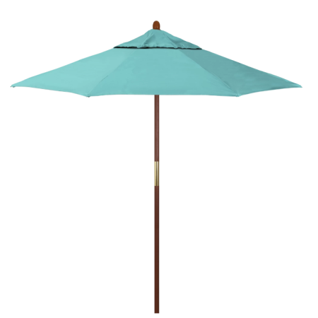 California Umbrella  - 7.5 FT Octagon Wood Umbrella - Sunbrella