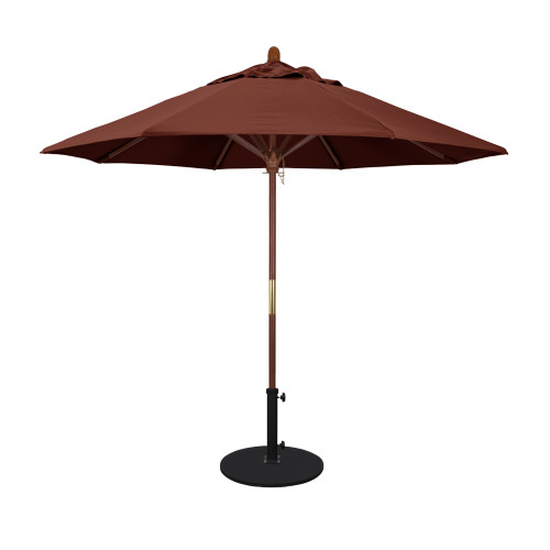 9 FT Octagon Wood Umbrella - Sunbrella