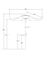 California Umbrella 7.5' Octagon Replacement Canopy
