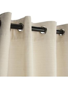 Sunbrella Outdoor Curtain with Nickel Grommets - Dupione Pearl