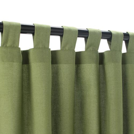 Sunbrella Outdoor Curtain With Tabs - Specrtum Cilantro