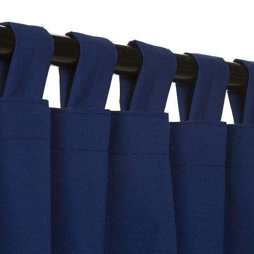Sunbrella Outdoor Curtain With Tabs - True Blue