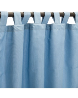 Sunbrella Outdoor Curtain with Tab Top - Canvas Air Blue