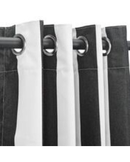Sunbrella Outdoor Curtain with Grommets - Cabana Black