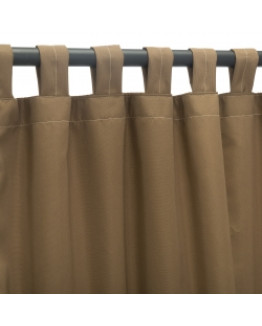 Sunbrella Outdoor Curtain with Tab Top - Canvas Cocoa