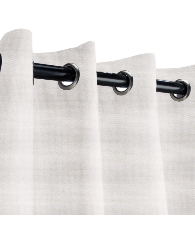 Sunbrella Outdoor Curtain with Stainless Steel Grommets - Canvas Canvas