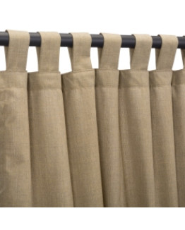 Sunbrella Outdoor Curtain with Tab Top - Cast Tinsel