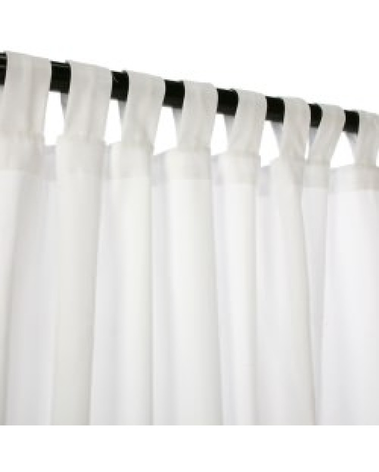 Sunbrella Outdoor Curtain with Tab Top - Canvas White