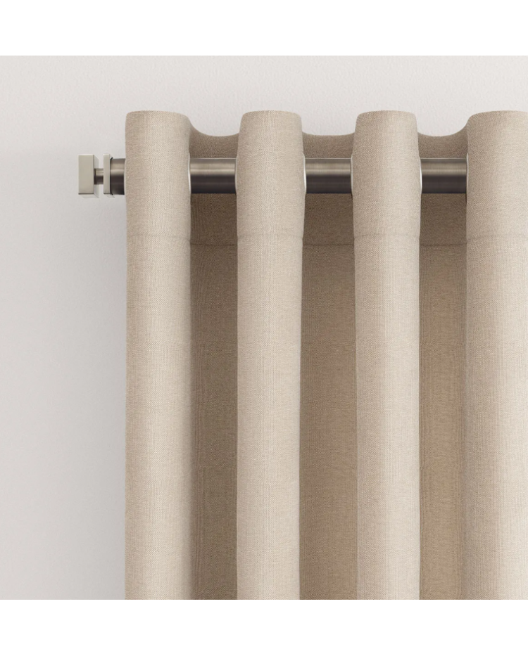 Sunbrella® Outdoor & Indoor Curtains with Grommets - Finley Heather Beige