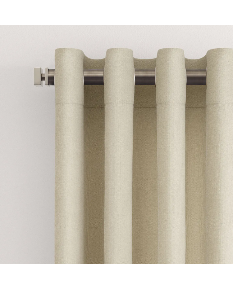 Sunbrella® Outdoor & Indoor Curtains with Grommets - Finley Basalt