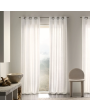 Sunbrella® Outdoor & Indoor Curtains with Grommets - Finley White