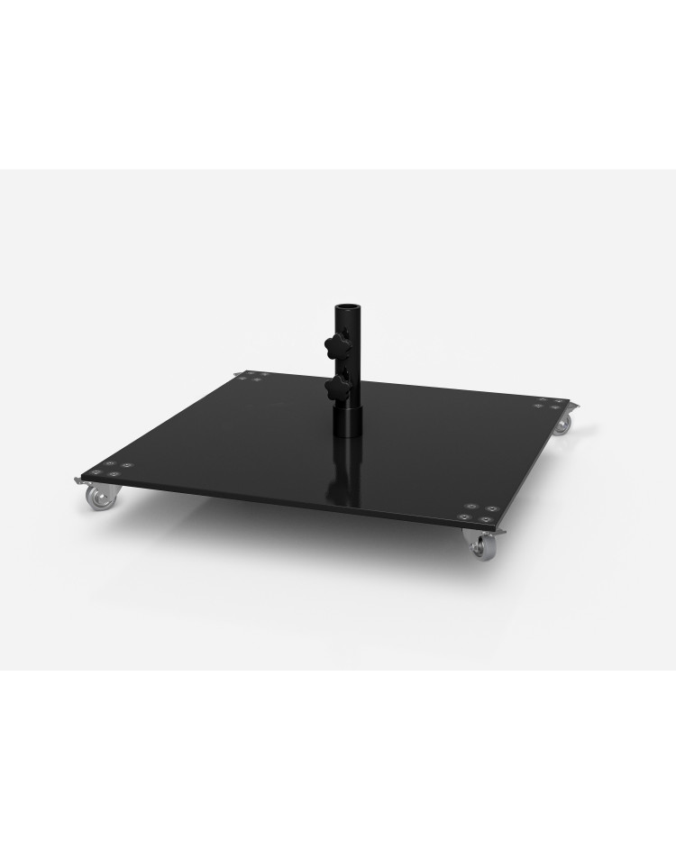 Square Steel Plate Wheel Base - 100LB
