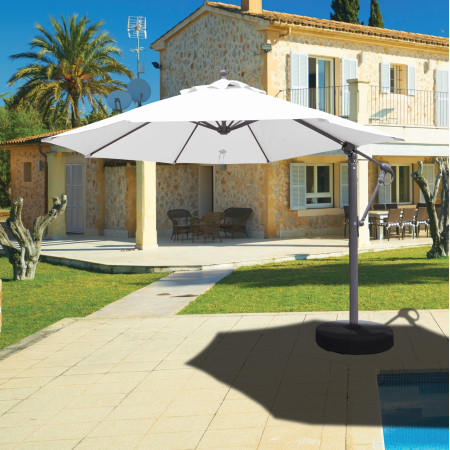 Galtech 887 - 11 FT Octagon Cantilever Umbrella w/ Roller Base