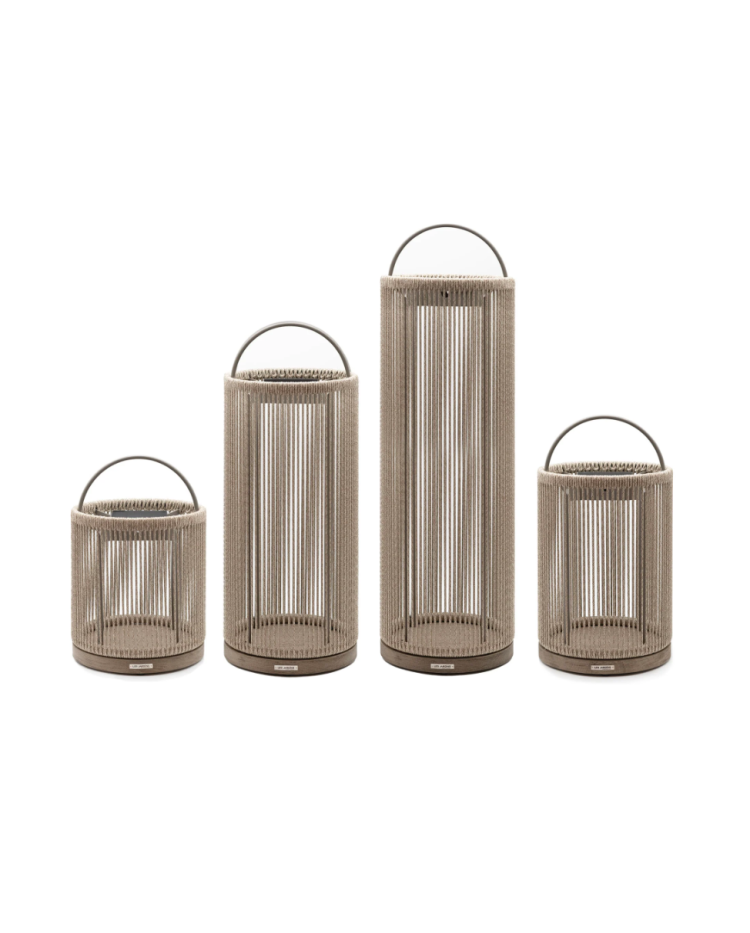 ALTO Solar Outdoor Light - Weather teak with taupe acrylic rope