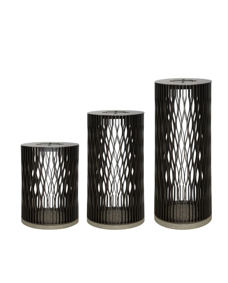 Dala Outdoor Solar Lantern - Gunmetal