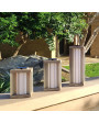 Edge Solar Lamp - Weathered Teak