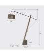 Pendulum Solar Floor Lamp - Weathered Teak