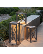 Soho Solar Outdoor Light - Bronze aluminum with Weathered TEAK 