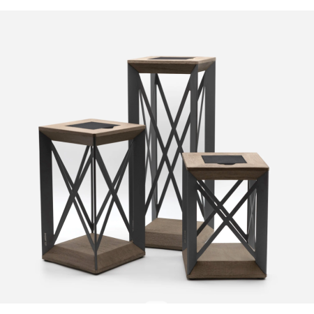 Soho Solar Outdoor Light - Bronze aluminum with Weathered TEAK Soho Solar Outdoor Light - Bronze aluminum with Weathered TEAK