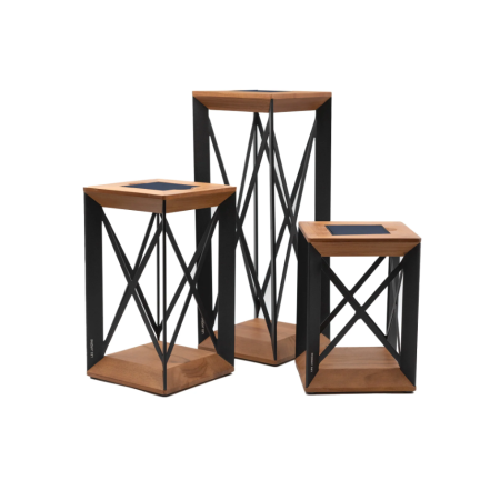 Soho Solar Outdoor Light - Bronze aluminum with TEAK Soho Solar Outdoor Light - Bronze aluminum with TEAK