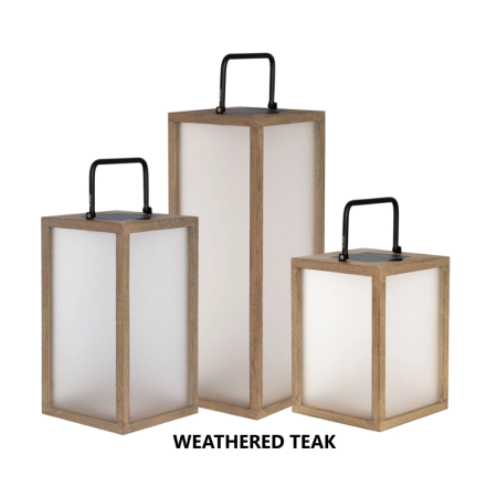 Tradition 2.0 Solar Outdoor Light Weather Teak