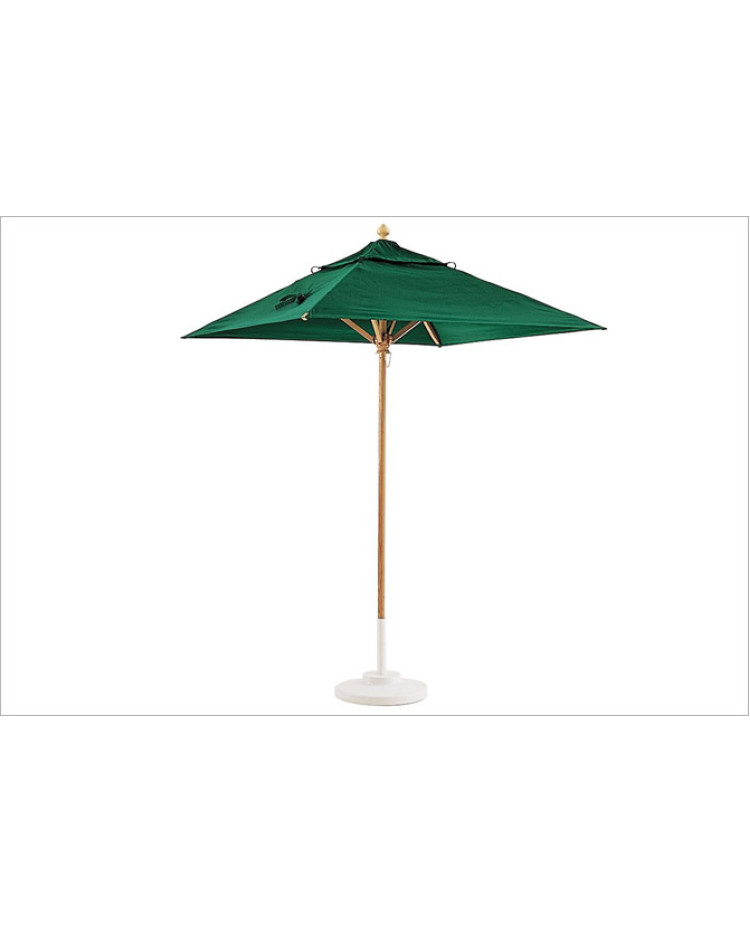 7.5-Foot Square Commercial Umbrella – Wood Frame, Marine-Grade Canopy