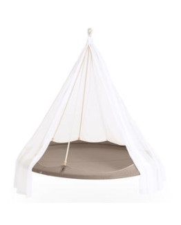 Classic TiiPii 5ft Nester Hanging Daybed (Taupe) with ambient net