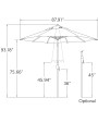 Treasure Garden 7.5' Glide Tilt Octagon Umbrella 