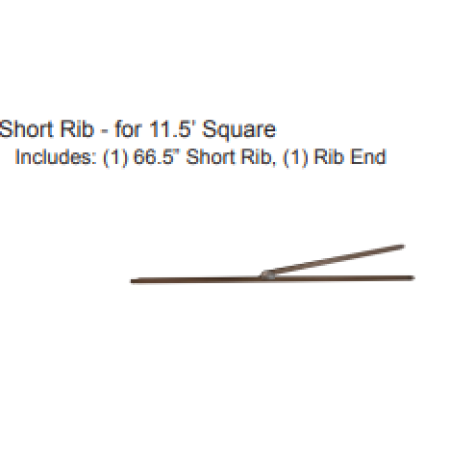 Treasure Garden Rib Assembly - AKZP-SQ 11.5x11.5 foot Cantilever - Short Rib