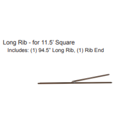 Treasure Garden Rib Assembly - AKZPSQ11 11.5x11.5 Square cantilever - Long Rib