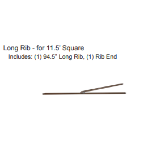 Treasure Garden Rib Assembly - AKZPSQ11 11.5x11.5 Square cantilever - Long Rib