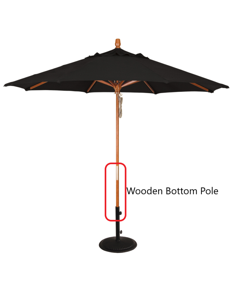Treasure Garden Replacement Bottom 9FT Wood umbrella