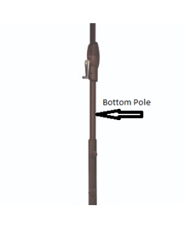 Replacement Bar Height Bottom Pole - Push button tilt