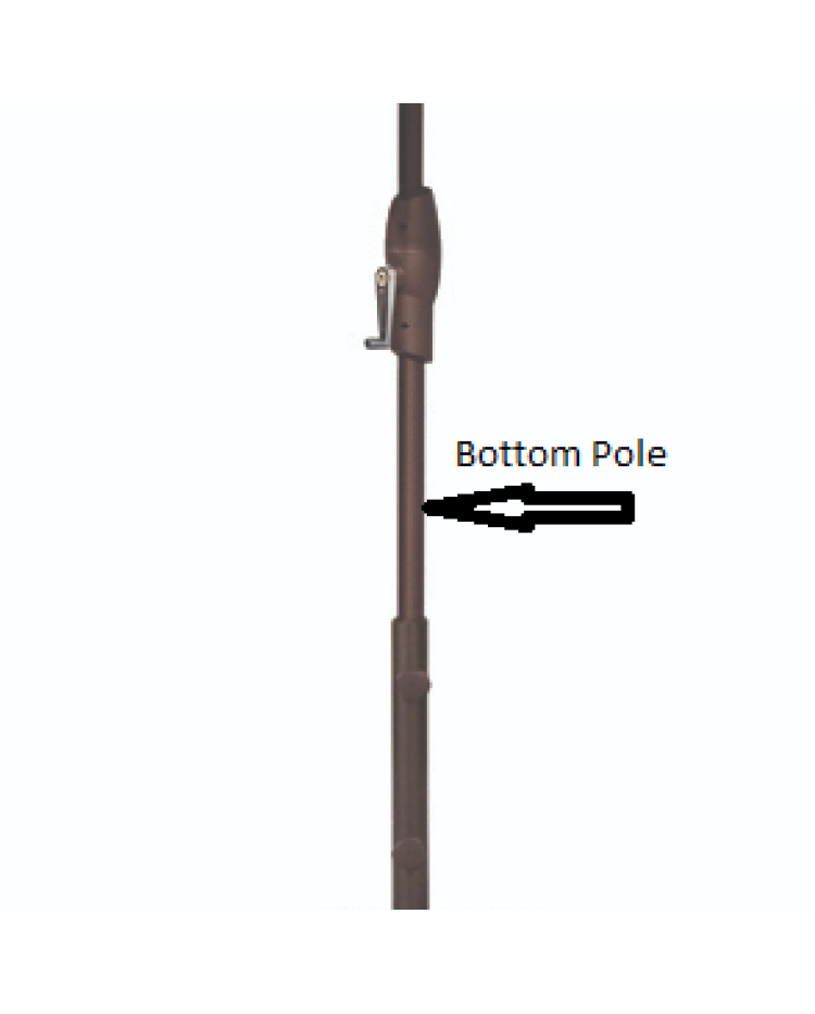Replacement Bottom Pole - 8x11 Rectangular Umbrella