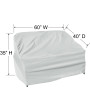 Treasure Garden Protective Cover for Deep Seating Large Loveseat with elastic and spring cinch lock