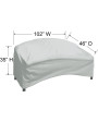 Treasure Garden Protective Cover for Deep Seating Curve Sofa with elastic and spring cinch lock