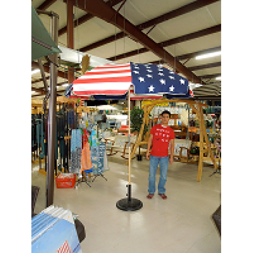 American Flag Umbrella with Fiberglass Ribs