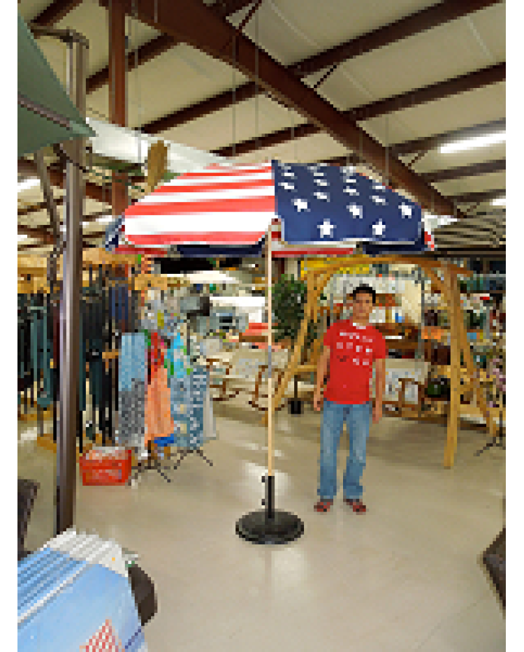 American Flag Umbrella with Fiberglass Ribs