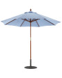 Galtech 9' Wood Market Umbrella With Pulley Lift - Frame Only