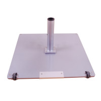 Galtech 95 LBS Square Commercial Umbrella Base W/ Wheels - Silver