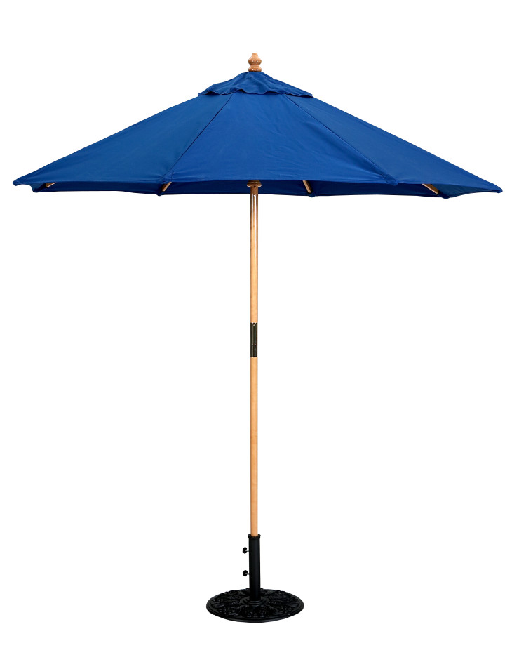 Galtech 121/221 - 7.5 FT Round Wood Café Market Umbrella 